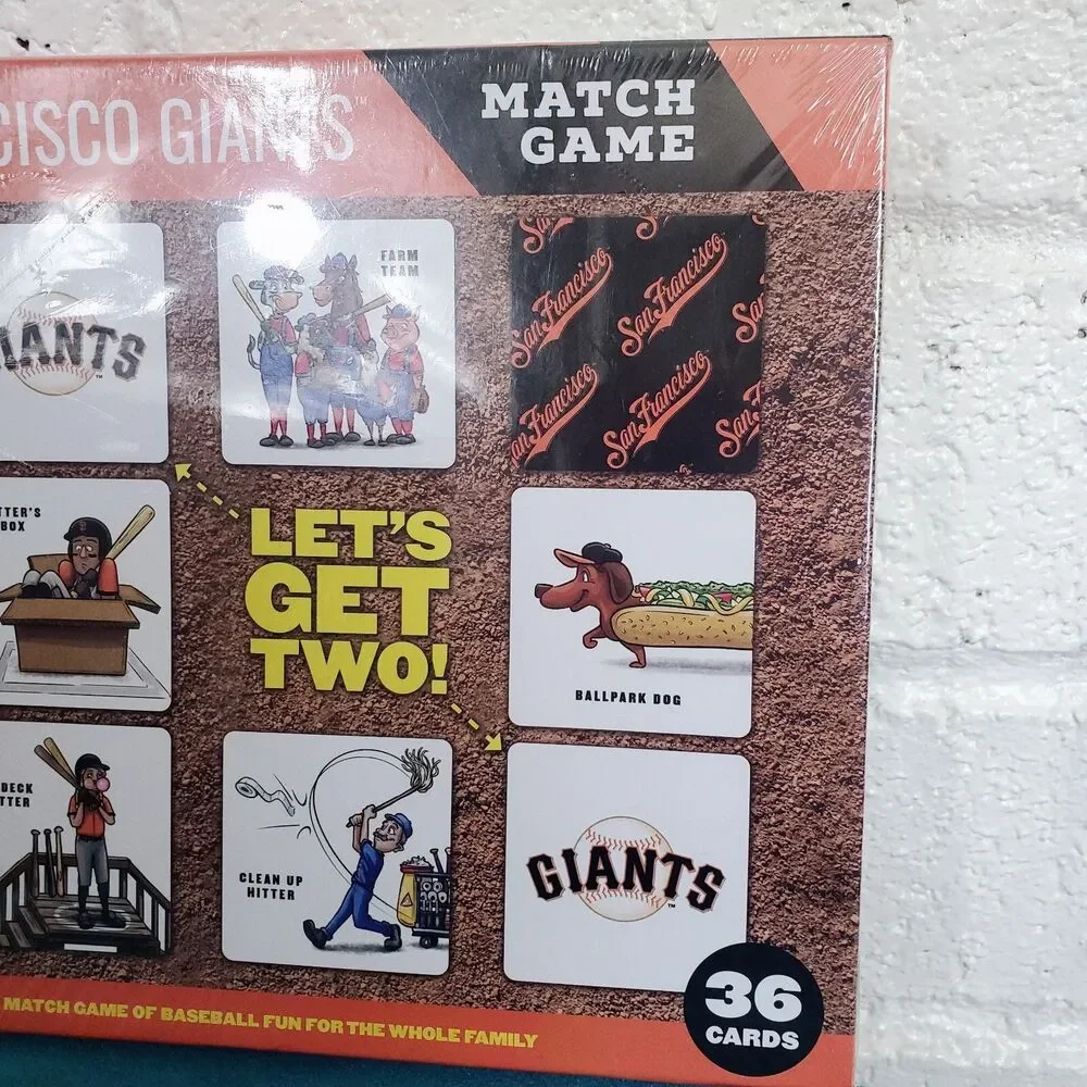 San Francisco Giants MLB Memory Match Card Game 36 Cards Sealed New In Box